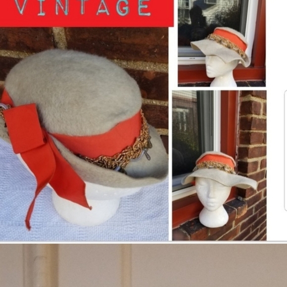 1940s felted wool‎ asymmetrical hat - Picture 15 of 16